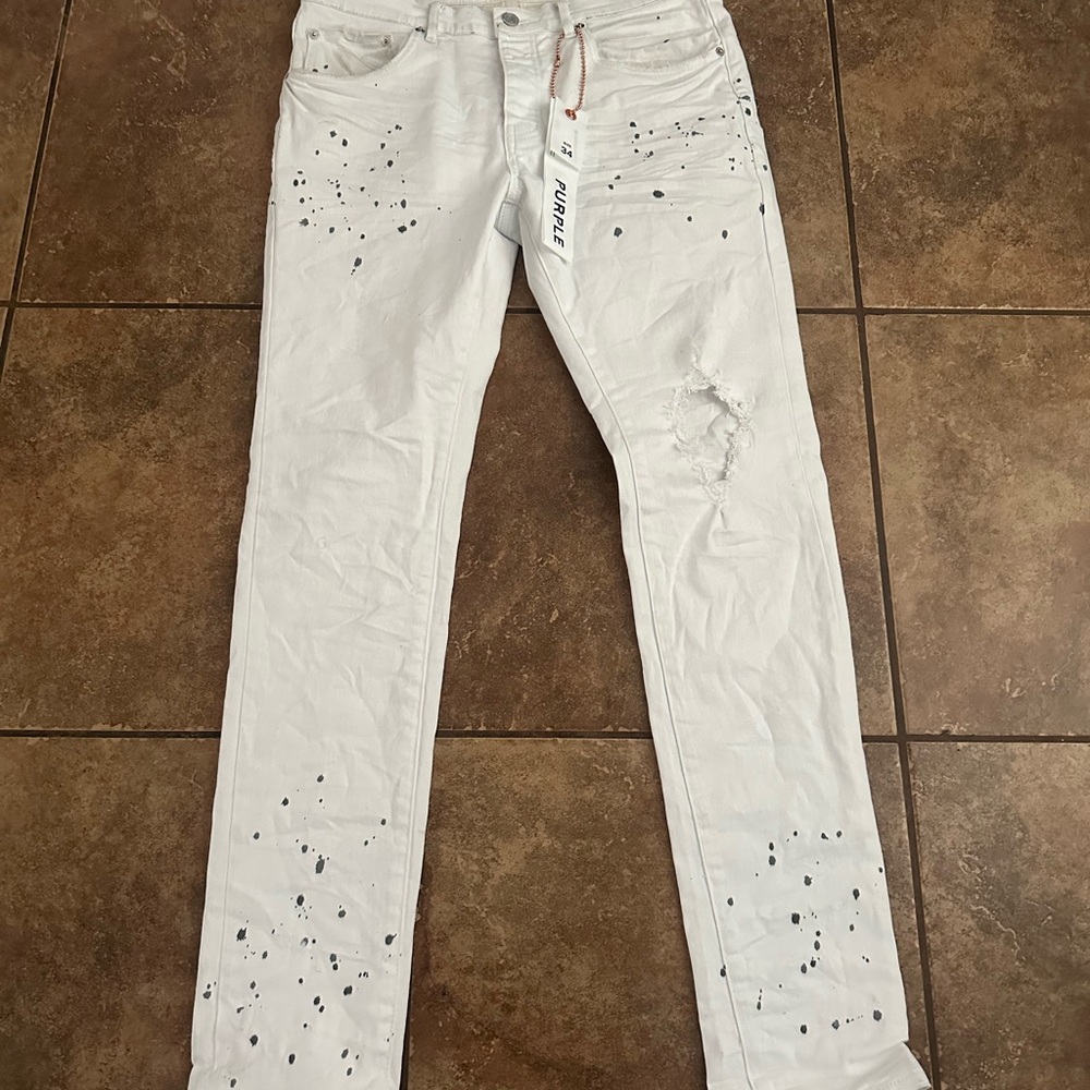 White purple jeans Size 34 Brand new